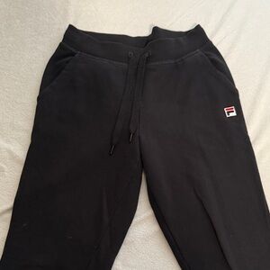Fila Black Sweatpants with Logo